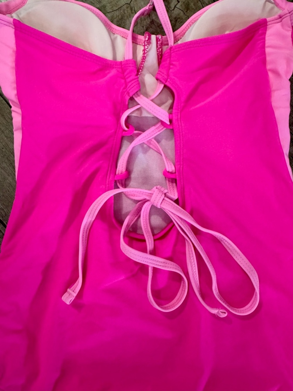 SUUKESS One Piece Womens Pink Swimsuit Small Tummy Control Crisscross Back Sexy - Picture 6 of 9